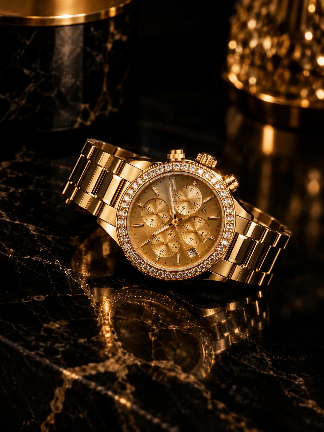 Reloj con baño de oro